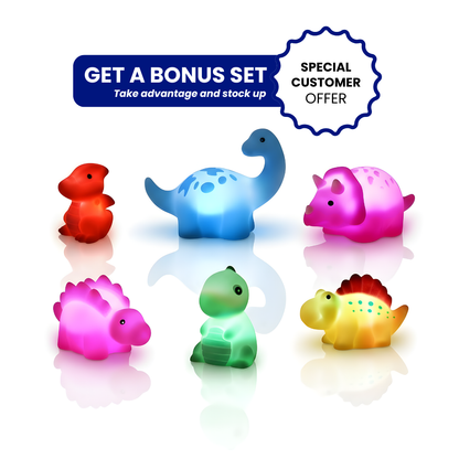 (BONUS) Light Up Bath Toys (6 Pack)