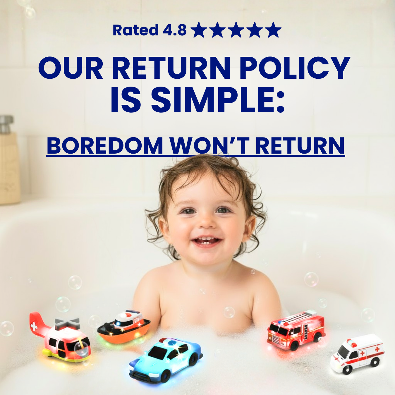 Light Up Bath Toys (6 Pack)