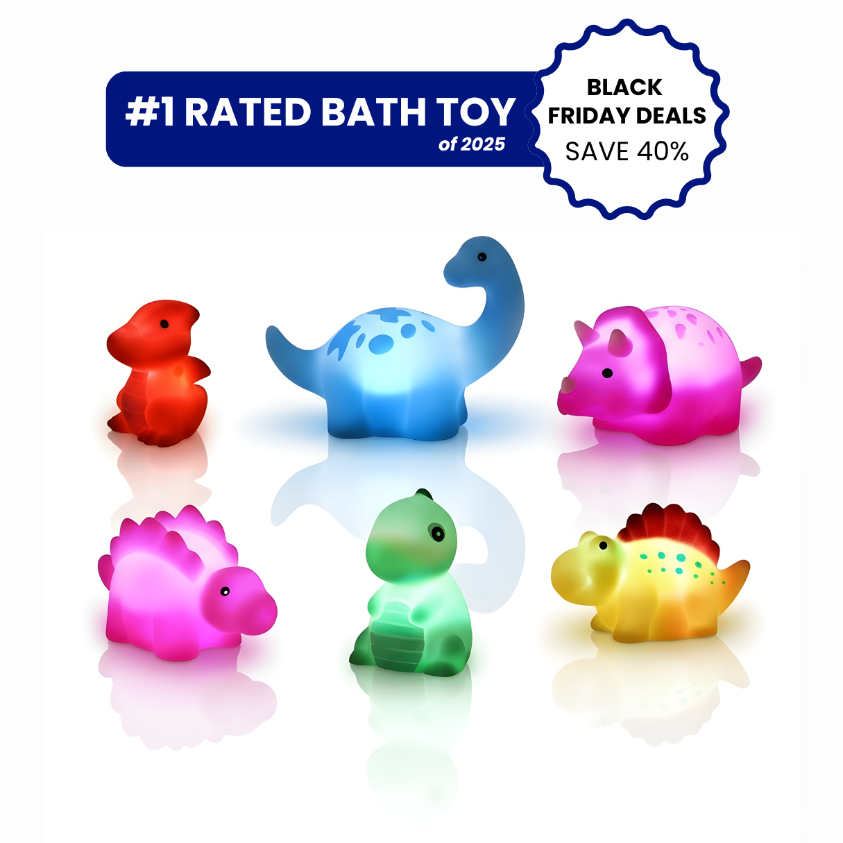 Light Up Bath Toys (6 Pack)